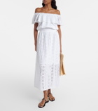 Melissa Odabash Larna broderie anglaise cotton midi dress