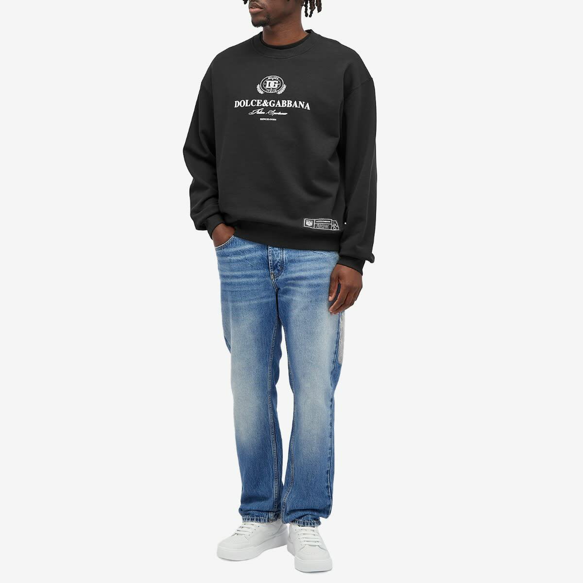 【送関込】Dolce & Gabbana College Logo Crew Neck Sweatshirt Dolce & Gabbana Men's College Logo Crew Neck Sweatshirt in