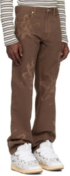 BLUEMARBLE Brown Flower Jeans