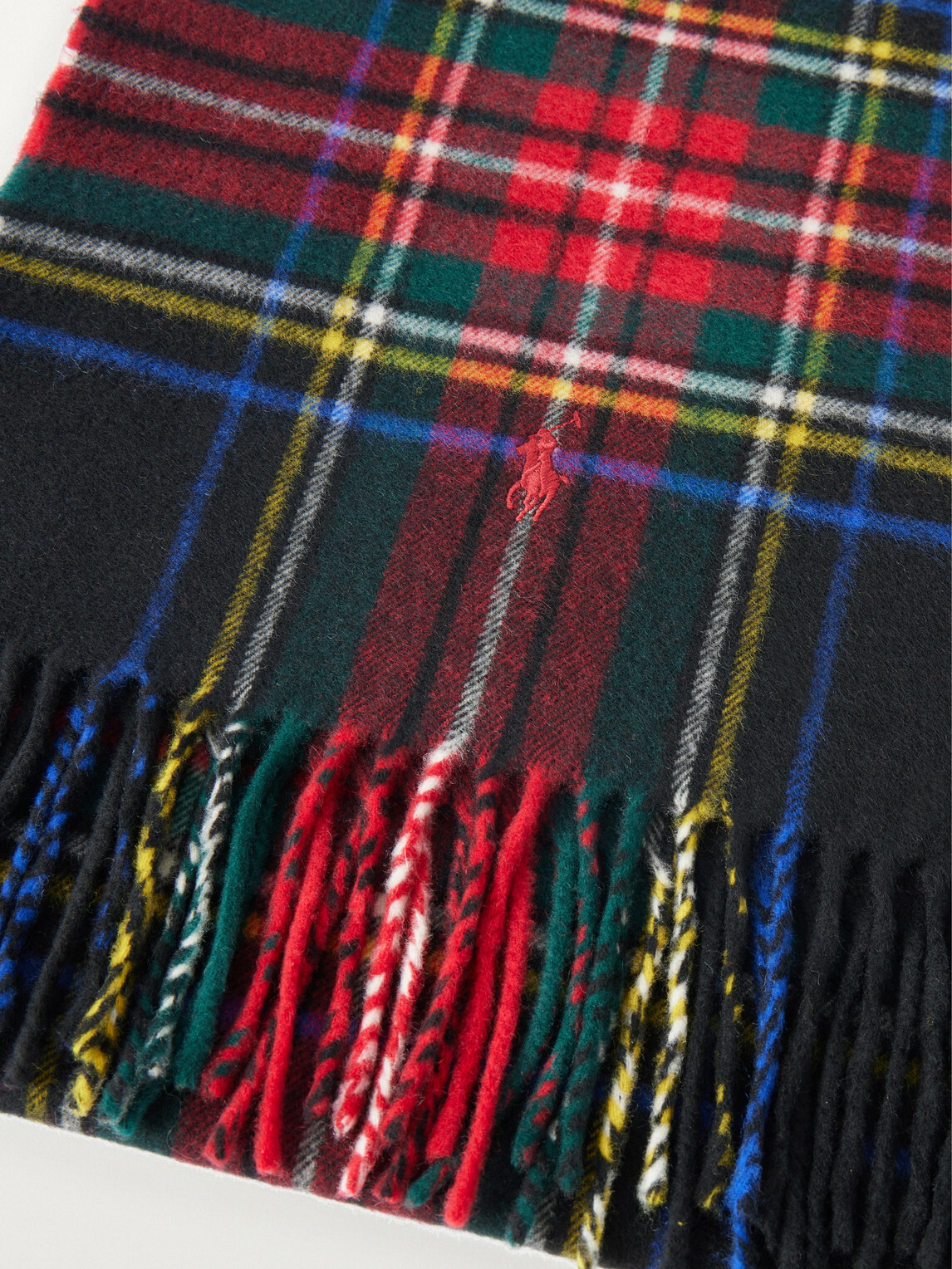 Polo Ralph Lauren - Fringed Logo-Embroidered Recycled Cashmere-Blend Scarf
