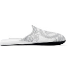 Versace - Logo-Jacquard Cotton Slippers - Gray