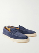 Brunello Cucinelli - Suede Penny Loafers - Blue