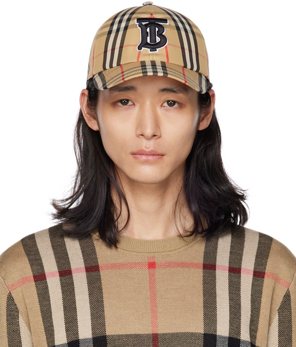 Burberry Beige Embroidered Cap Burberry