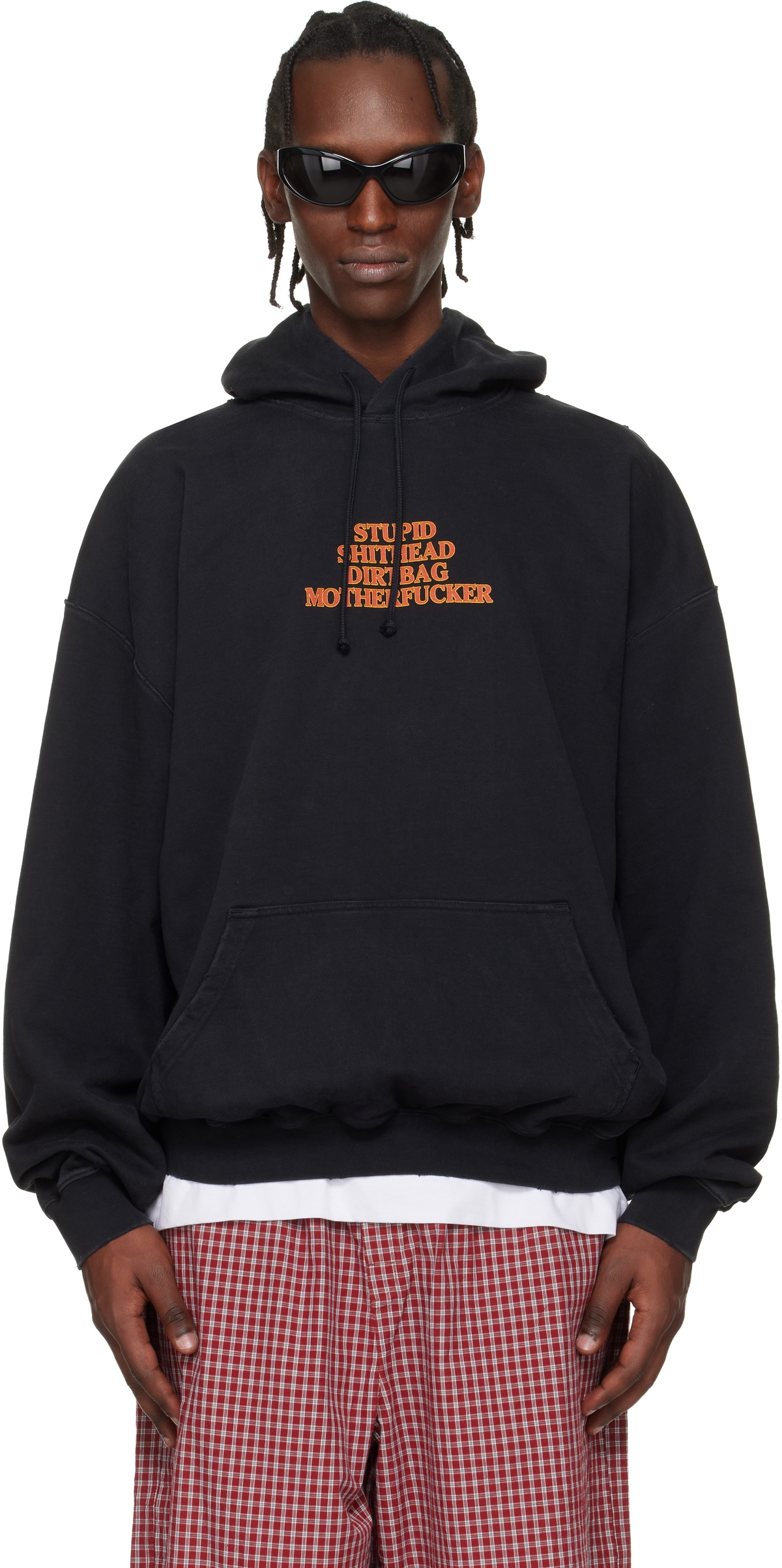 VETEMENTS Black 'MF' Hoodie