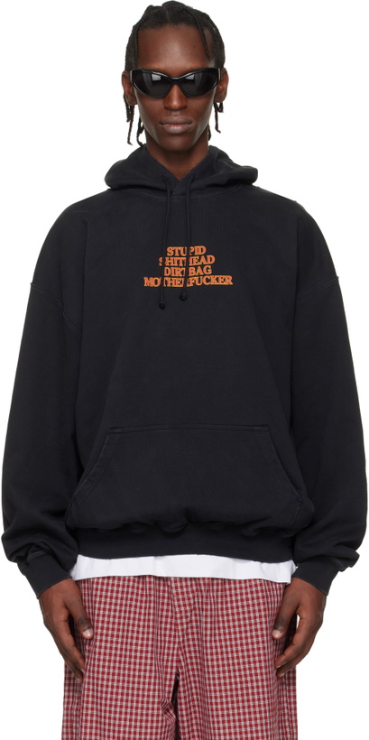 Photo: VETEMENTS Black 'MF' Hoodie