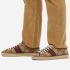 Gucci Men's Rhyton Sneakers in Camel Ebony/Cocoa