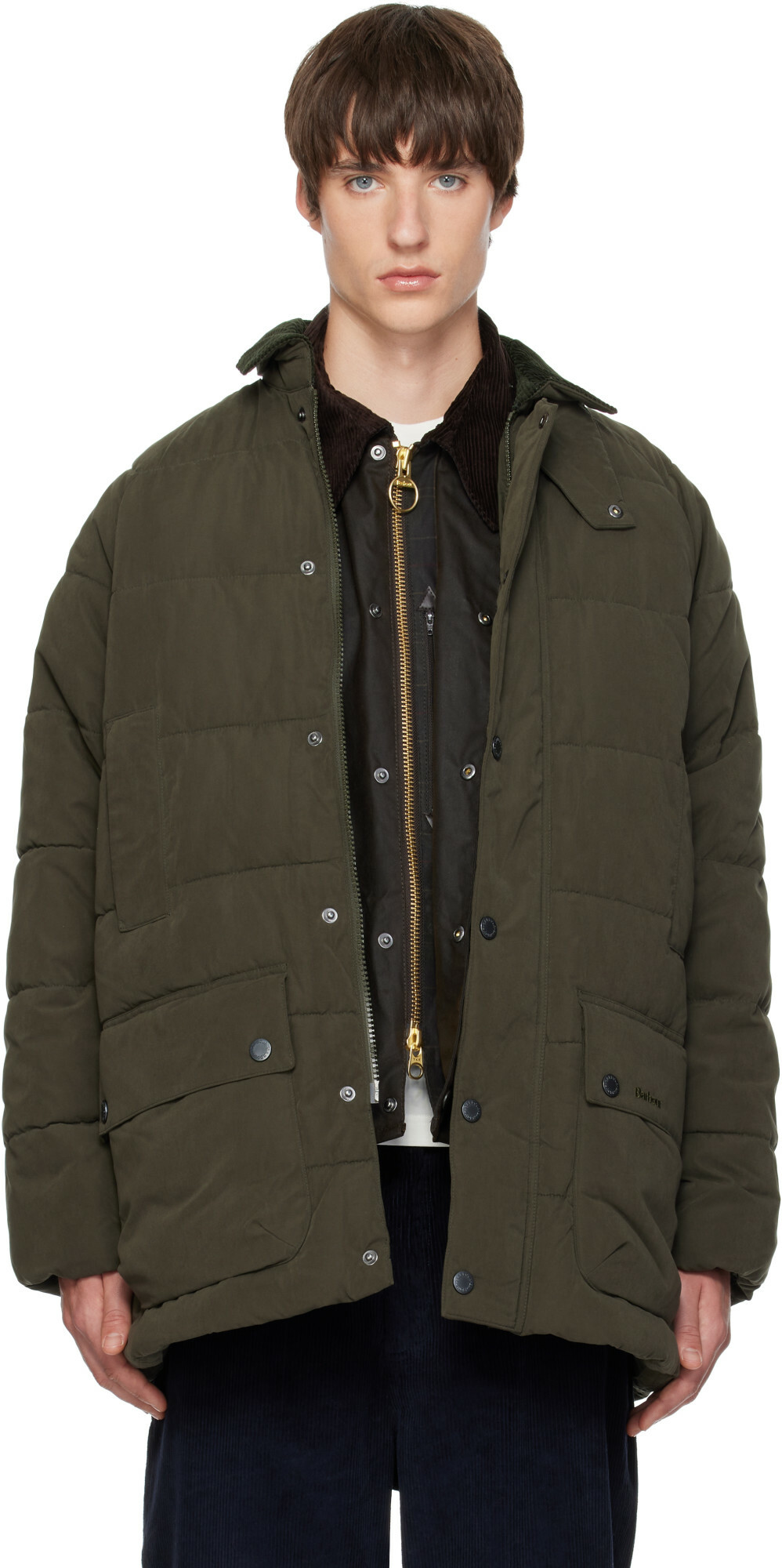 Barbour Khaki Beaufort Puffer Jacket