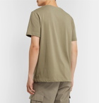 A.P.C. - Carhartt WIP Logo-Appliquéd Mélange Cotton-Jersey T-Shirt - Green