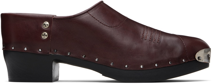 Photo: Enfants Riches Déprimés Burgundy Metal Hardware Clogs