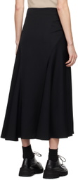 Y's Black Paneled Maxi Skirt