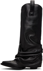R13 Black Sleeve Mid Cowboy Boots