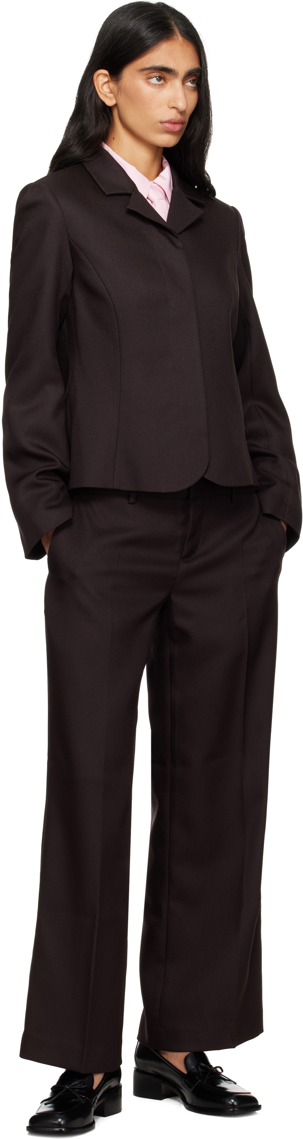Sandy Liang Brown Garten Blazer
