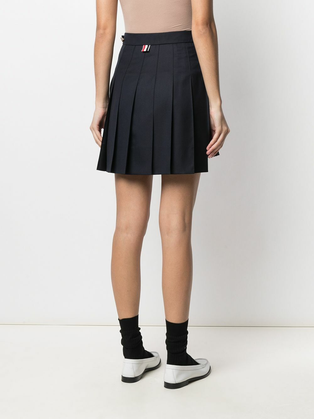 THOM BROWNE - Rwb Pleatet Wool Skirt