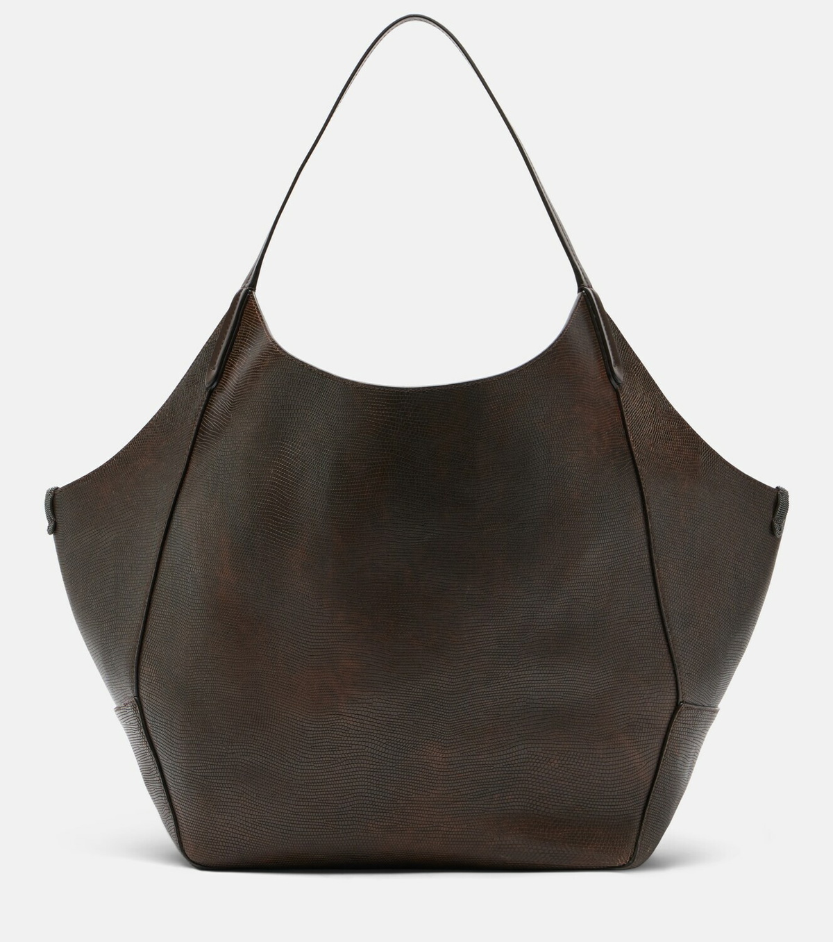 Brunello Cucinelli Monili Medium reversible leather tote bag