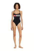 Diesel Bodysuit in cotton with T-back straps - Bodysuits Womens in Black