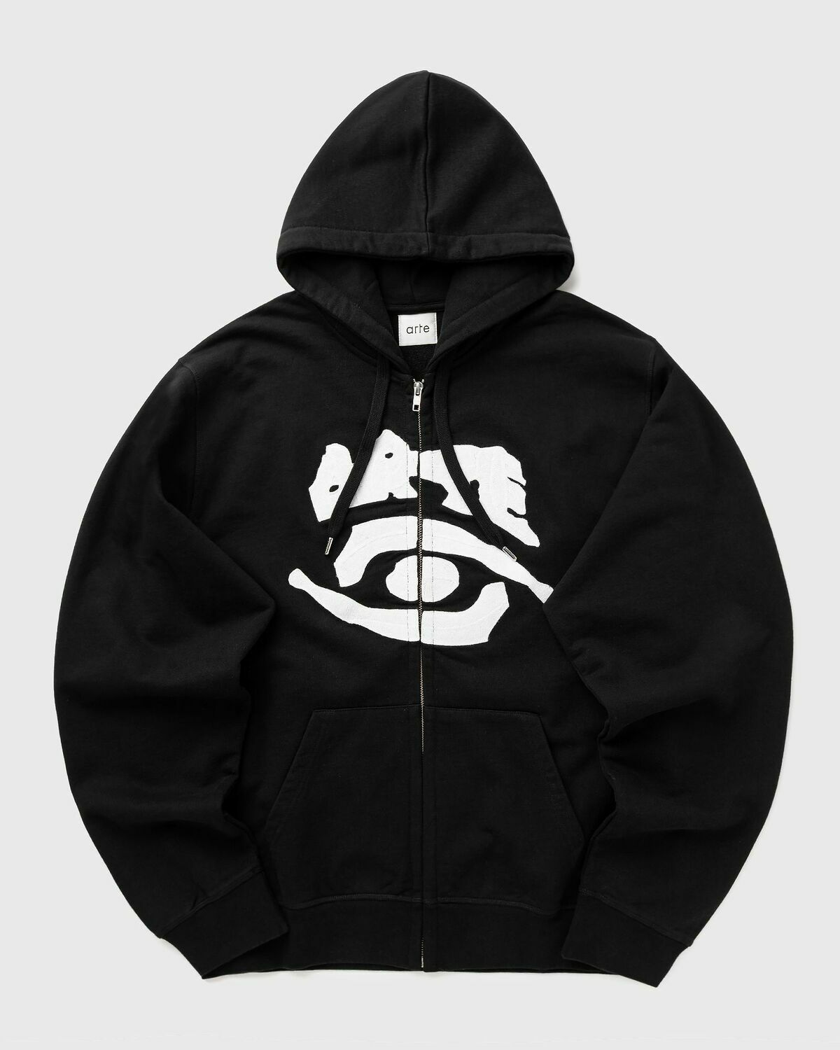 Arte Antwerp Eye Front Zip Hoodie Black Mens Zipper