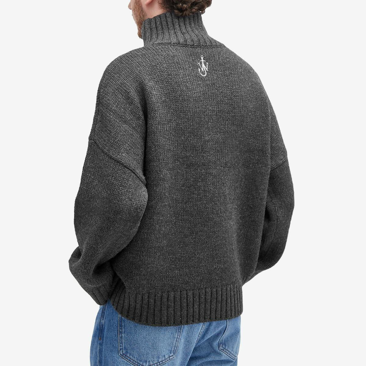 JW Anderson Men's Patch Pocket Turtleneck Jumper in Dark JW Anderson Men's Patch Pocket Turtleneck Jumper in Dark