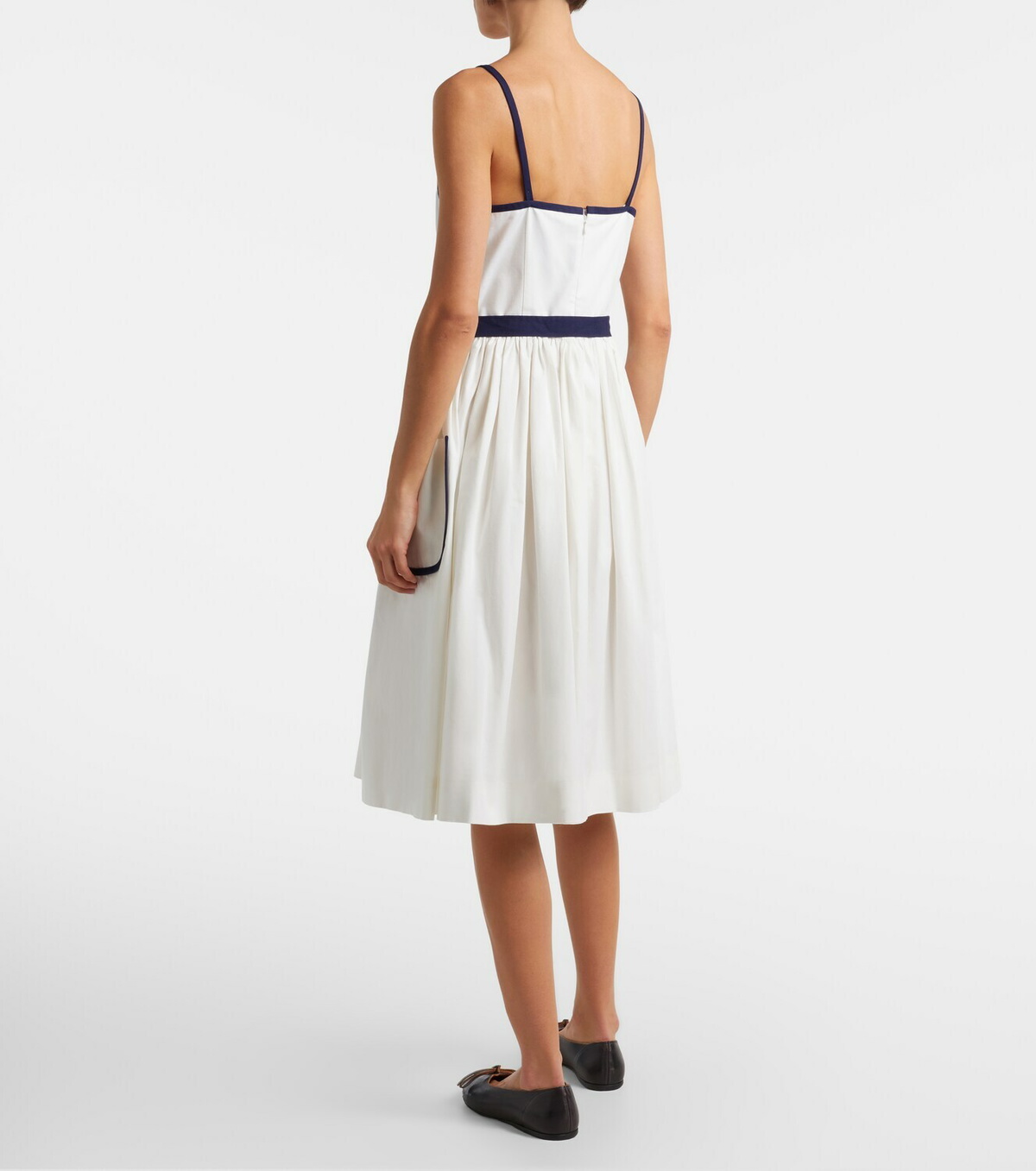 Prada Cotton and linen midi dress