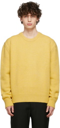 System Yellow Wool Knit Crewneck