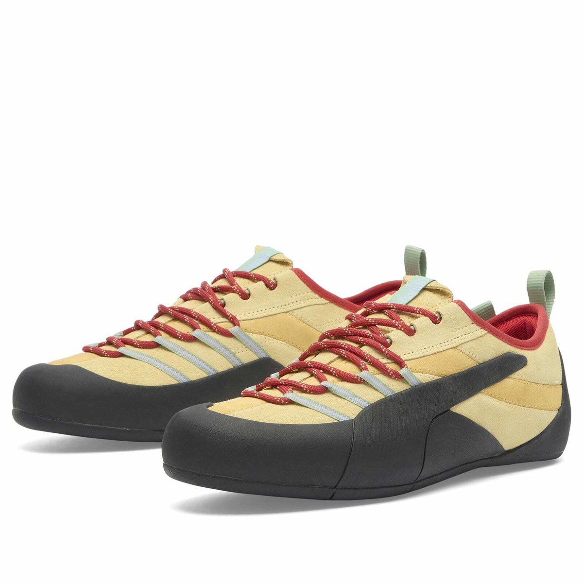 Puma Men's Klim Sneaker in Light Straw/Puma Black