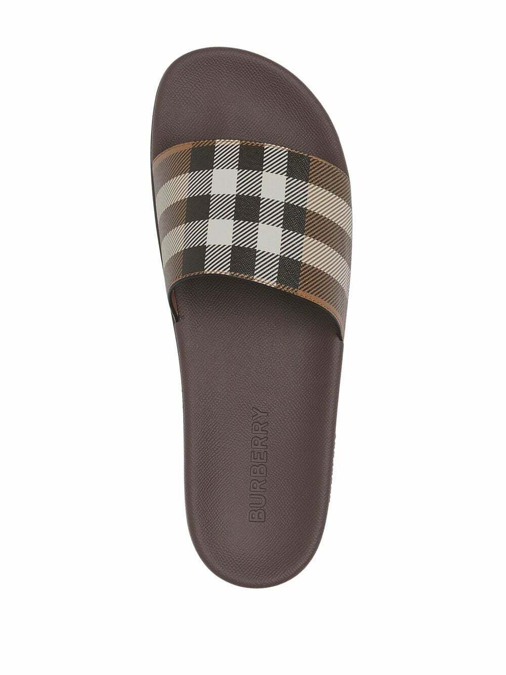 BURBERRY Check Motif Pool Slides Burberry