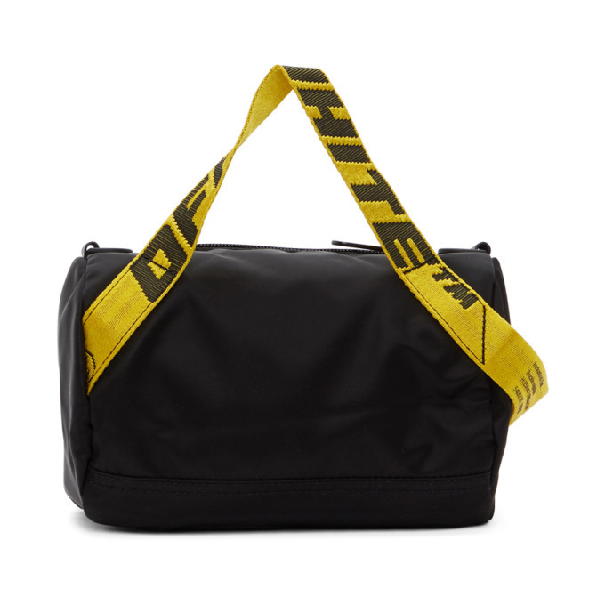 OFF-WHITE Industrial strap nylon duffle bag 'Black Yellow