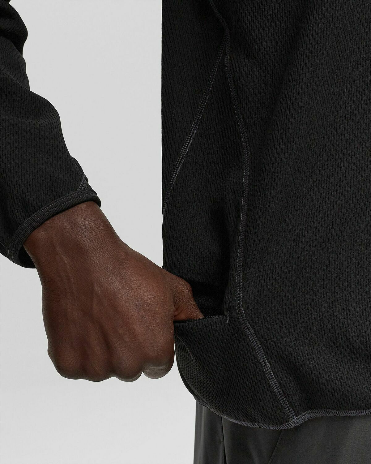 Goldwin Helicoid Sleeve Waffle Top Grey Sweatshirts Goldwin