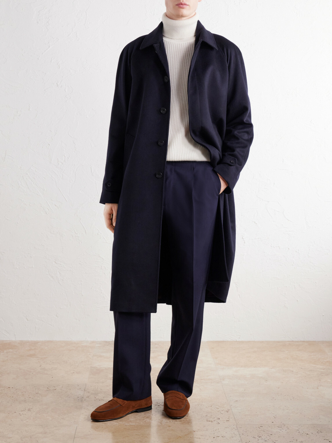 Rubinacci - Cashmere-Felt Coat - Blue