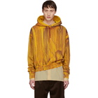 Eckhaus Latta Orange Hand-Dyed Hoodie