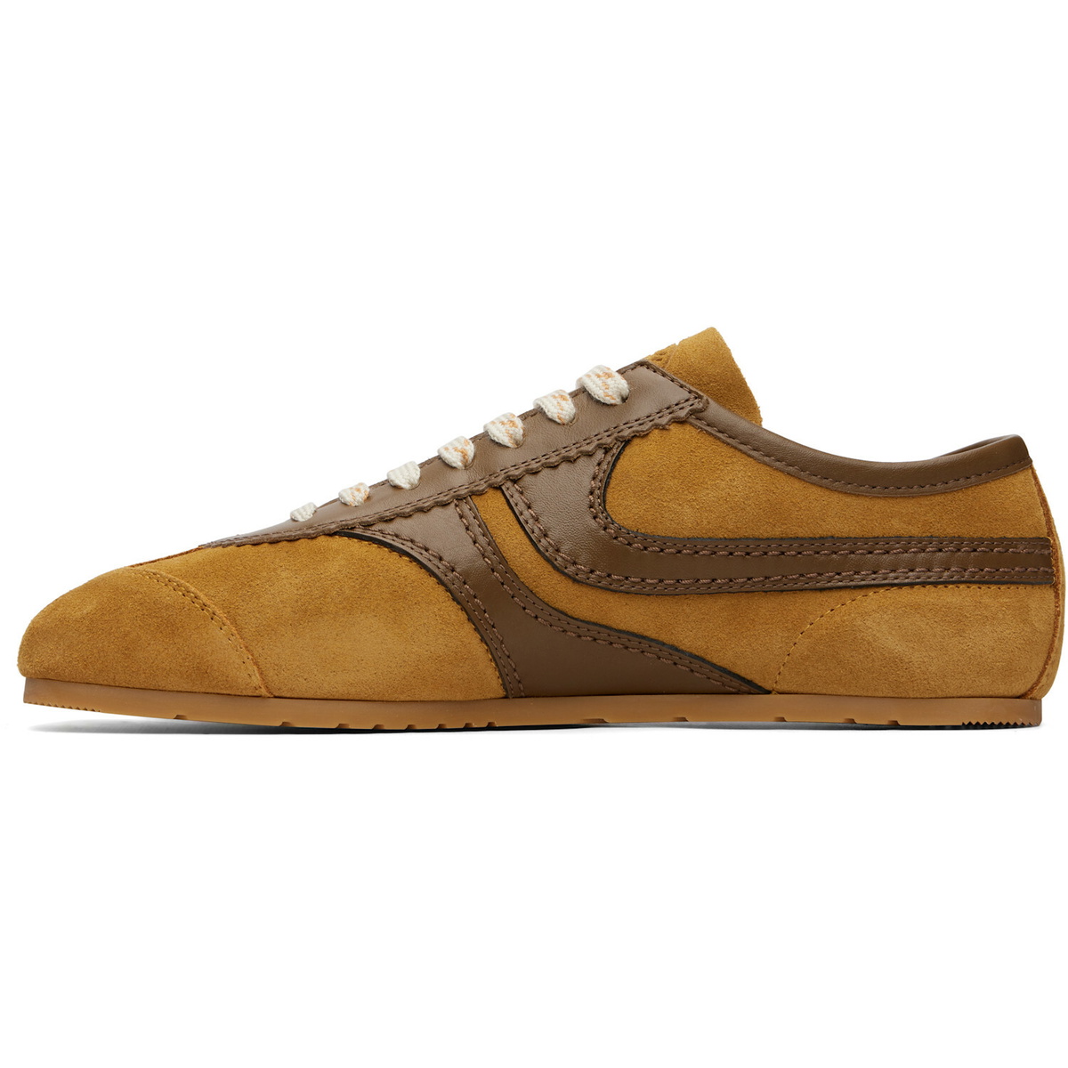 Dries Van Noten Tan Suede Sneakers