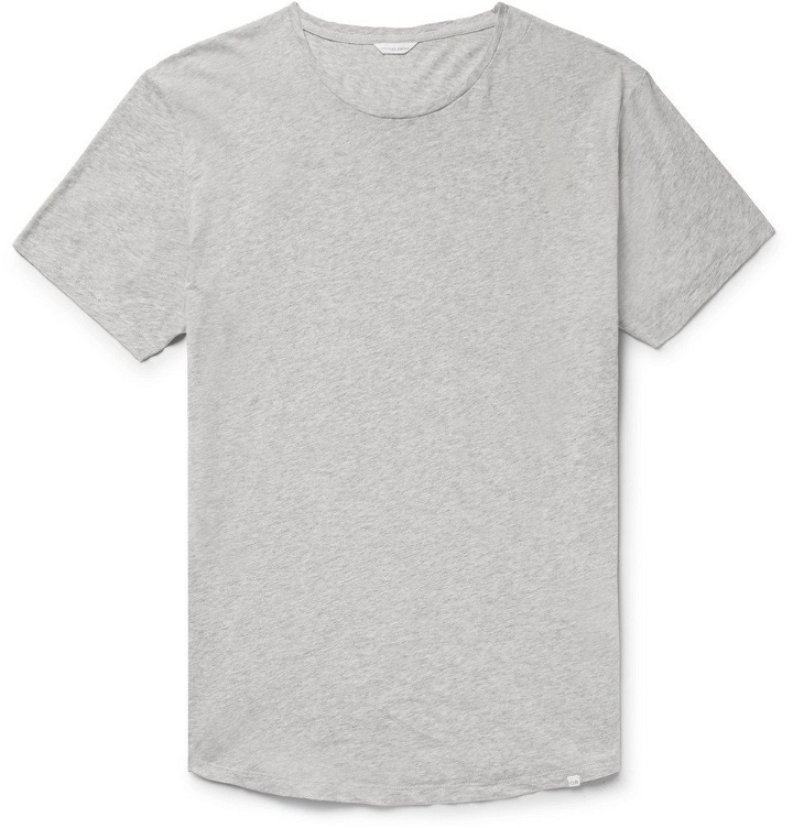 Photo: Orlebar Brown - OB-T Slim-Fit Mélange Cotton-Jersey T-Shirt - Men - Gray