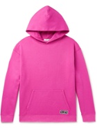 VALENTINO - Logo-Appliquéd Loopback Cotton-Blend Jersey Hoodie - Pink