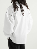 Alexander McQueen - Studded Cotton-Poplin Shirt - White