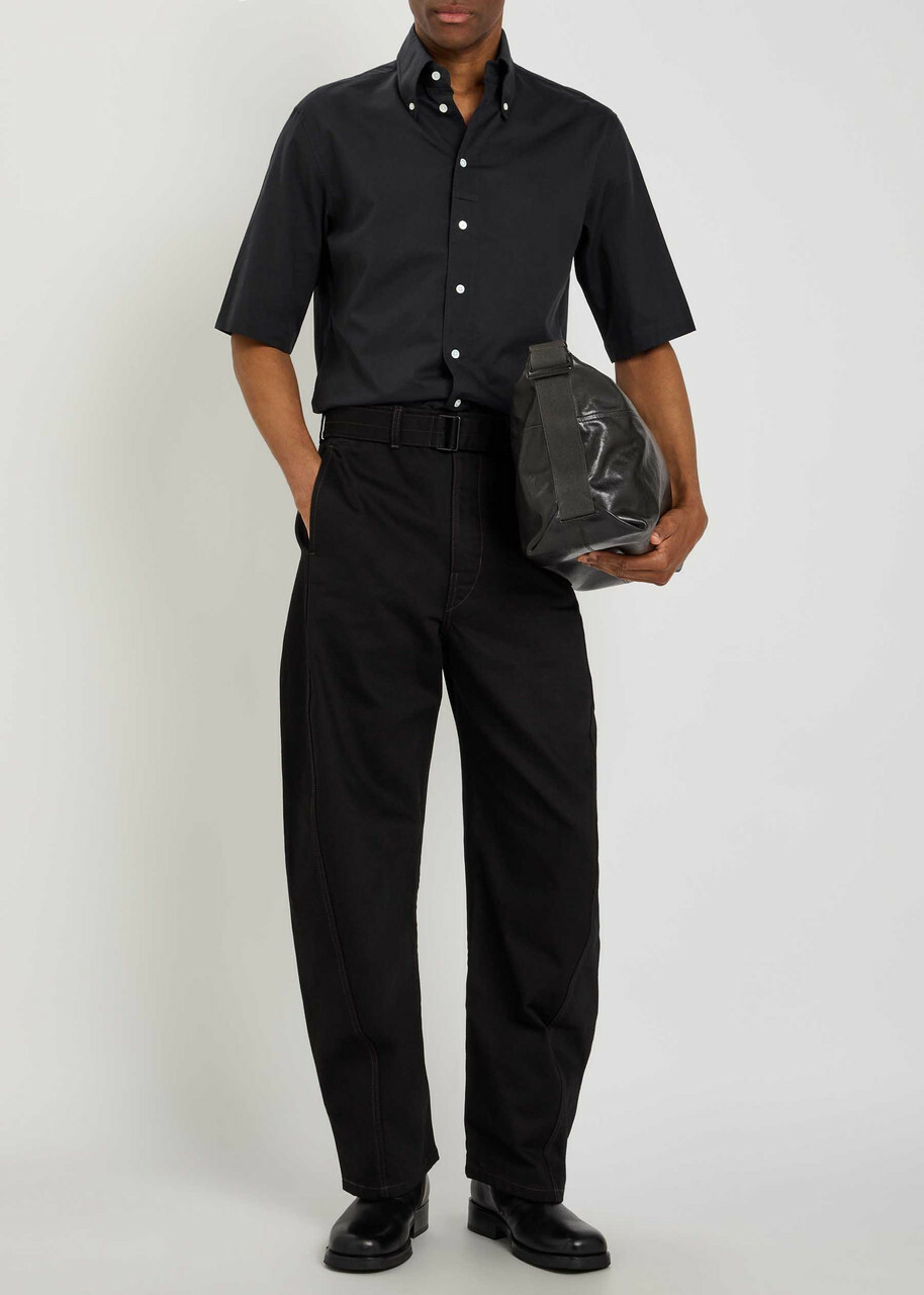 Lemaire Twisted Belted Denim Trousers Black