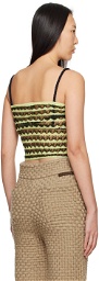 Isa Boulder SSENSE Exclusive Green Lacey Tube Top