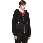 Neil Barrett Black Faux-Fur Retro Modernist Hoodie