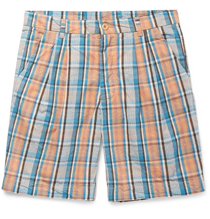 Photo: Arpenteur - Checked Cotton-Broadcloth Shorts - Men - Multi
