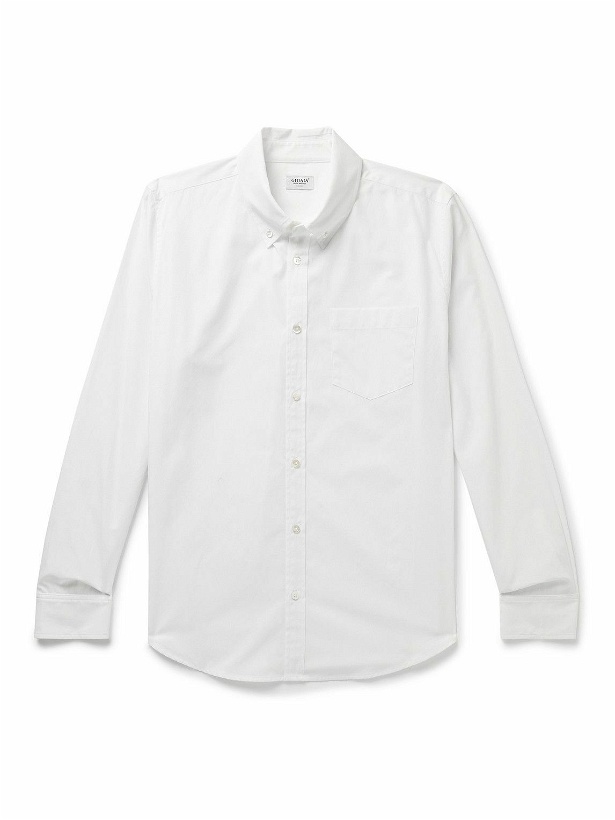 Photo: Ghiaia Cashmere - Button-Down Collar Cotton-Poplin Shirt - White