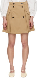 Weekend Max Mara Tan Zebio Miniskirt