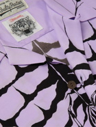 Wacko Maria - Convertible-Collar Printed Voile Shirt - Purple