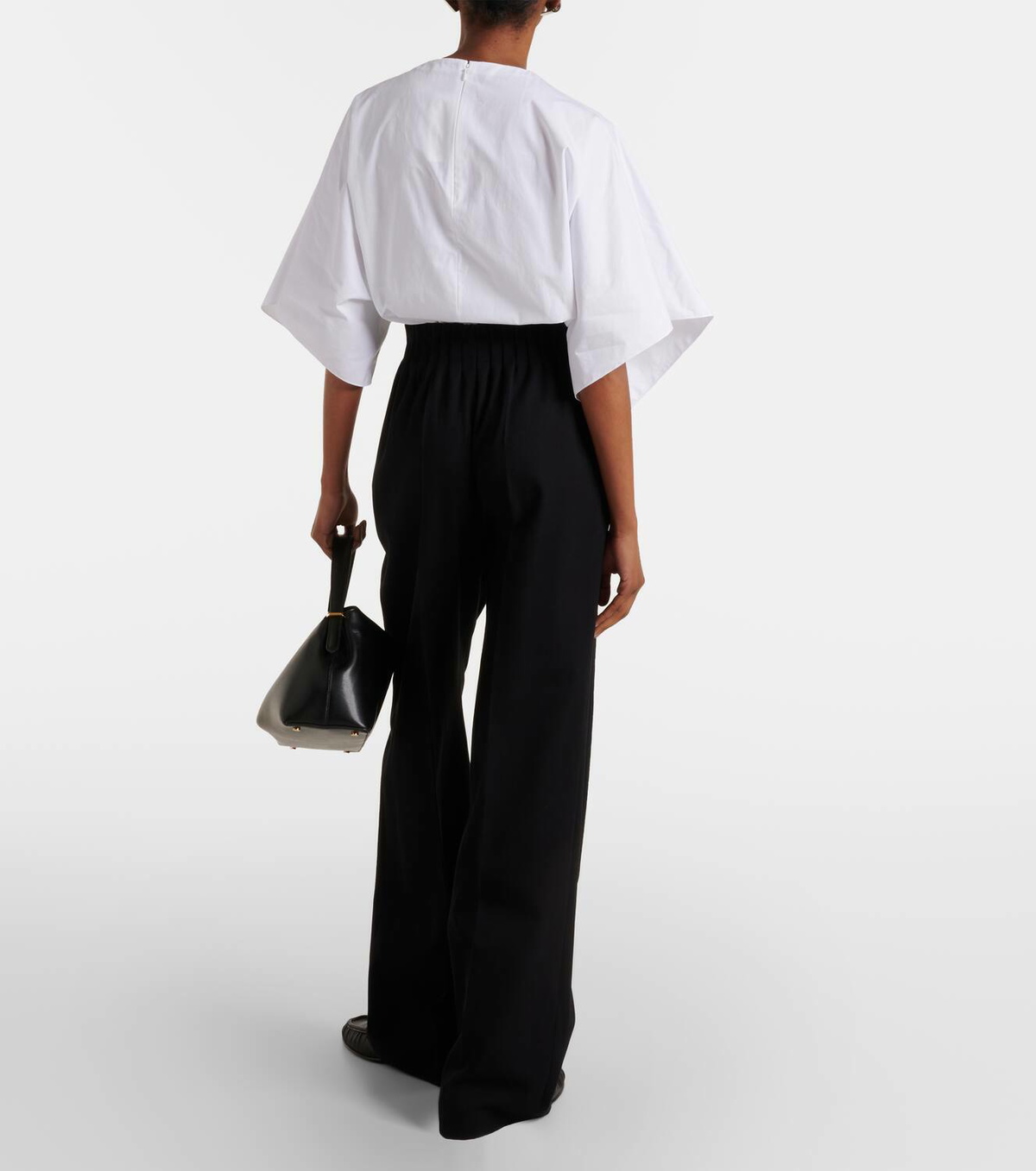 Fforme Maud cotton and linen wide-leg pants