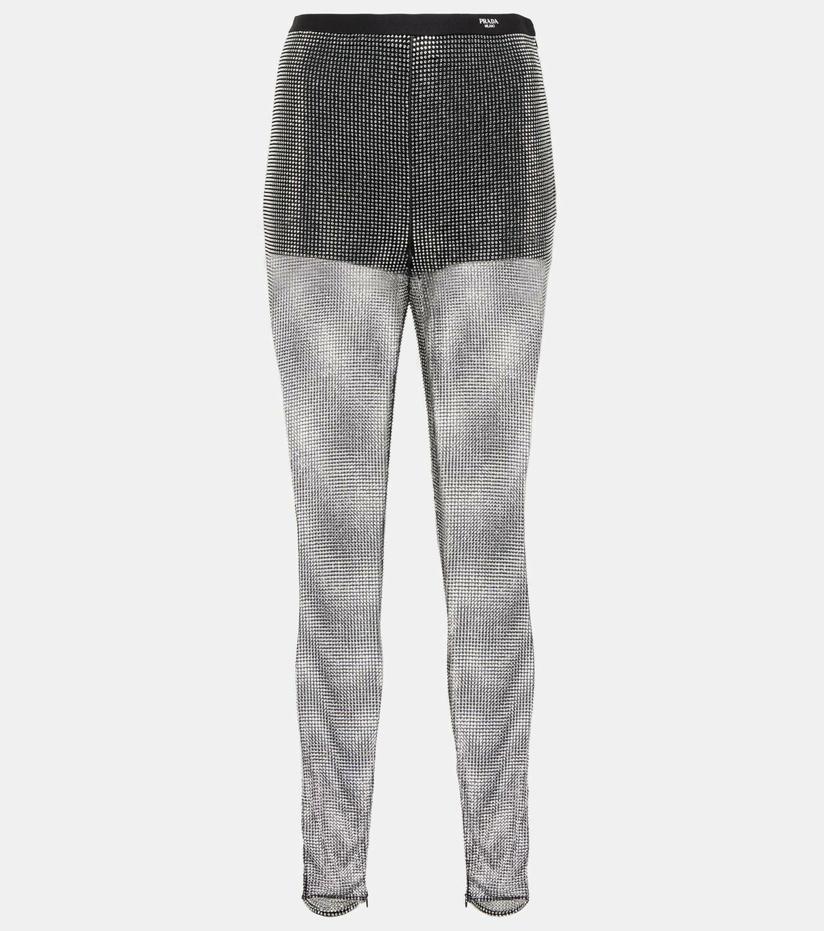 Prada Embellished mesh pants