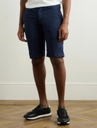 Kiton - Straight-Leg Stretch-Cotton Shorts - Blue