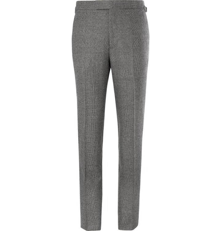 Photo: Kingsman - Grey Slim-Fit Prince Of Wales Checked Wool Suit Trousers - Gray