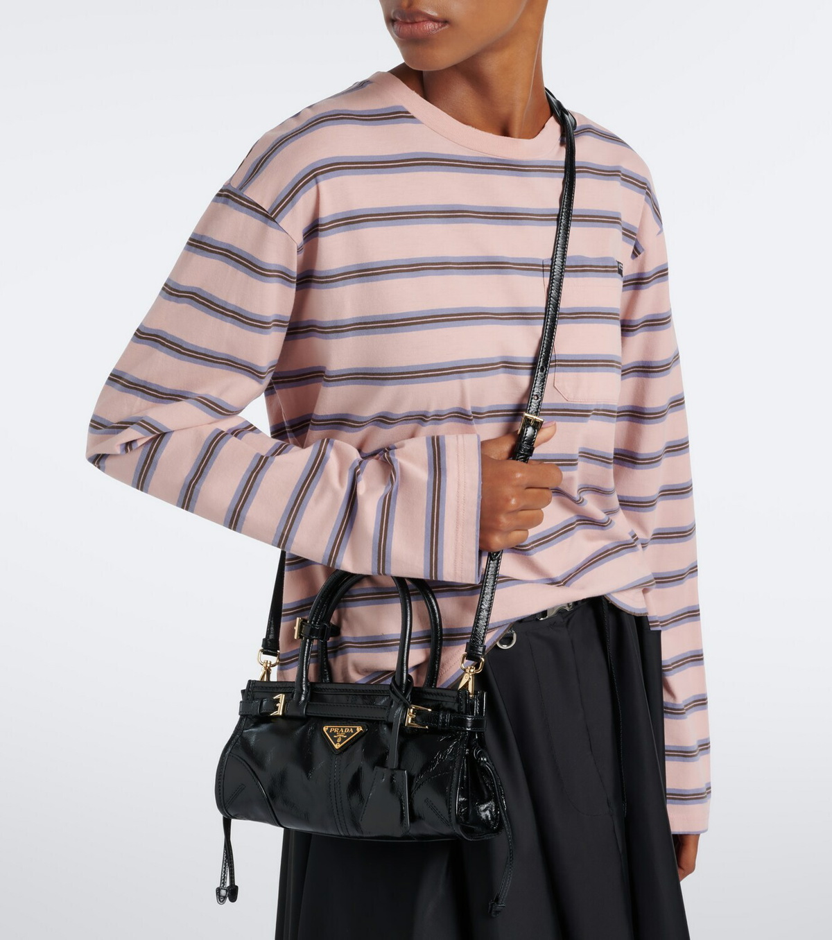 Prada Prada Bonnie Mini leather top-handle bag