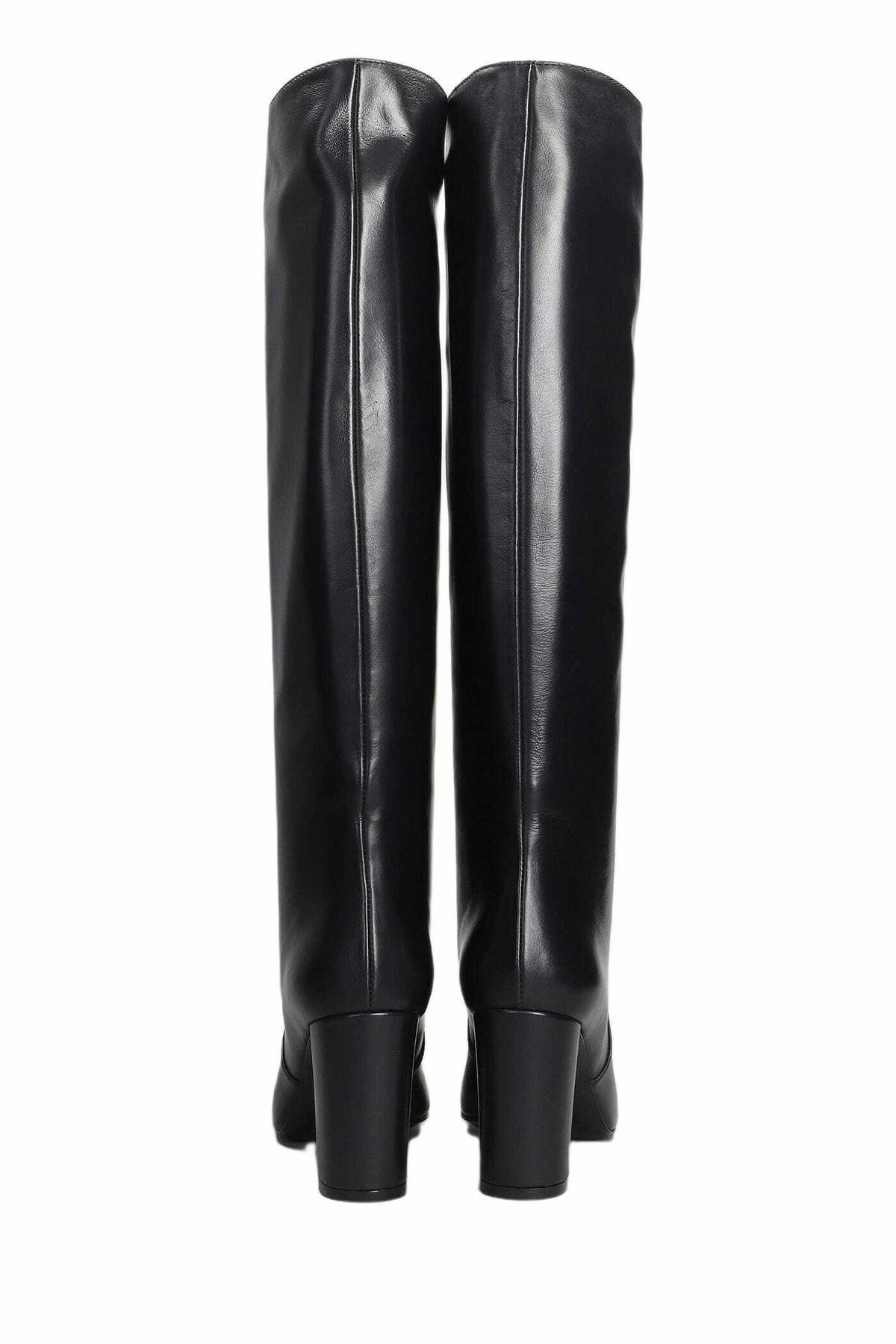 Via Roma 15 High Heels Boots In Black Leather