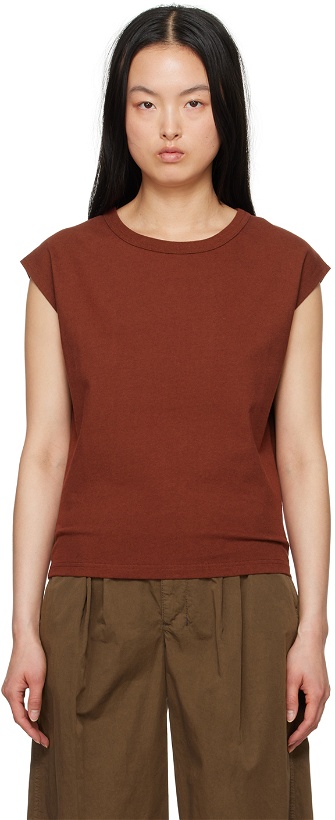 Photo: LEMAIRE Red Cap Sleeve T-Shirt