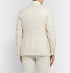 De Petrillo - Slim-Fit Wool, Silk and Linen-Blend Suit Jacket - White
