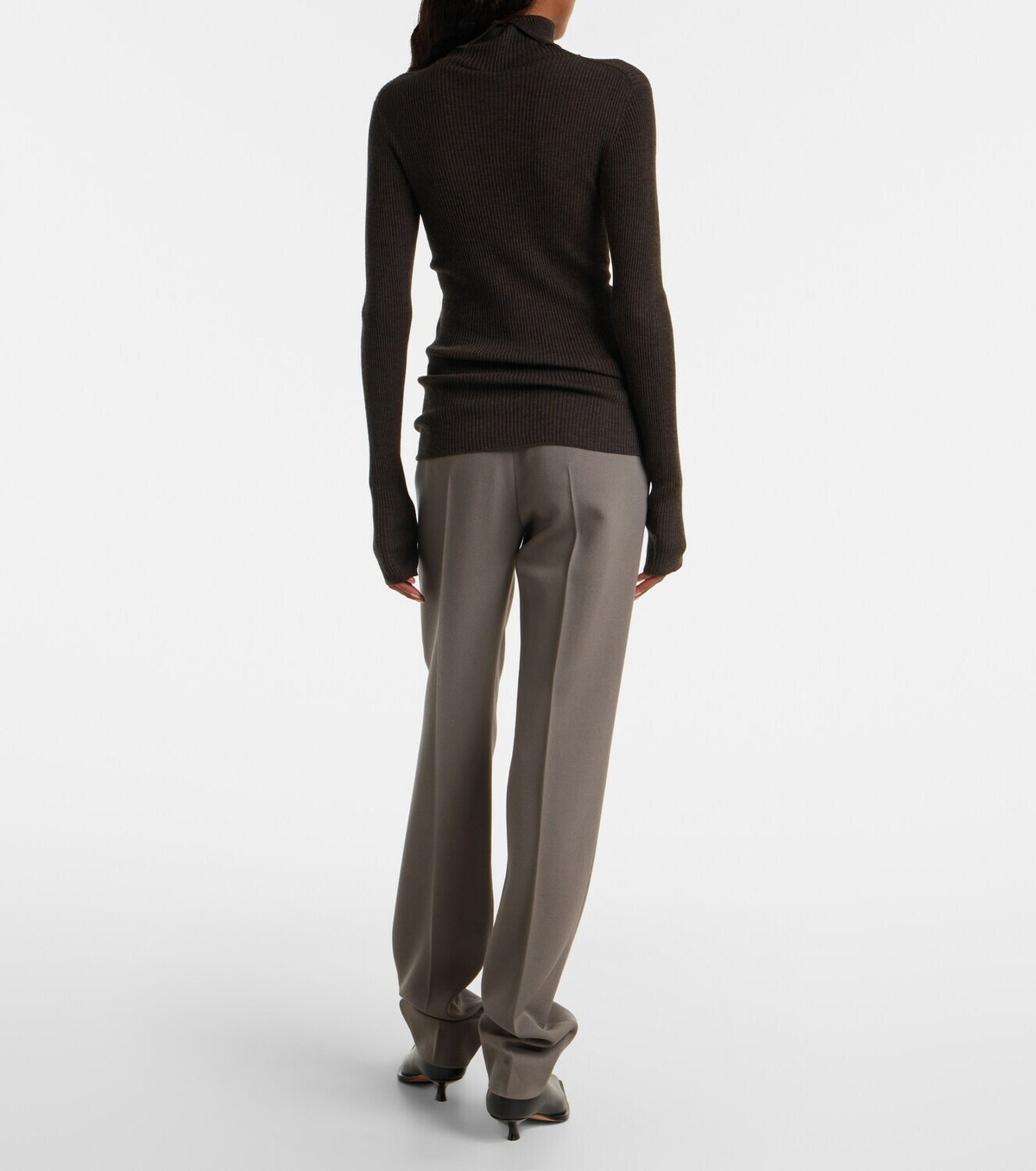 Calvin Klein Collection Ribbed-knit wool sweater