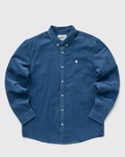 Carhartt Wip L/S Madison Fine Cord Shirt Blue - Mens - Longsleeves